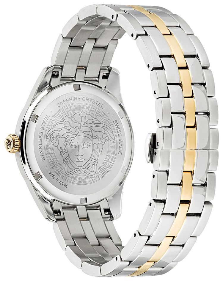 Versace Greca Time Bracelet Watch Two Tone