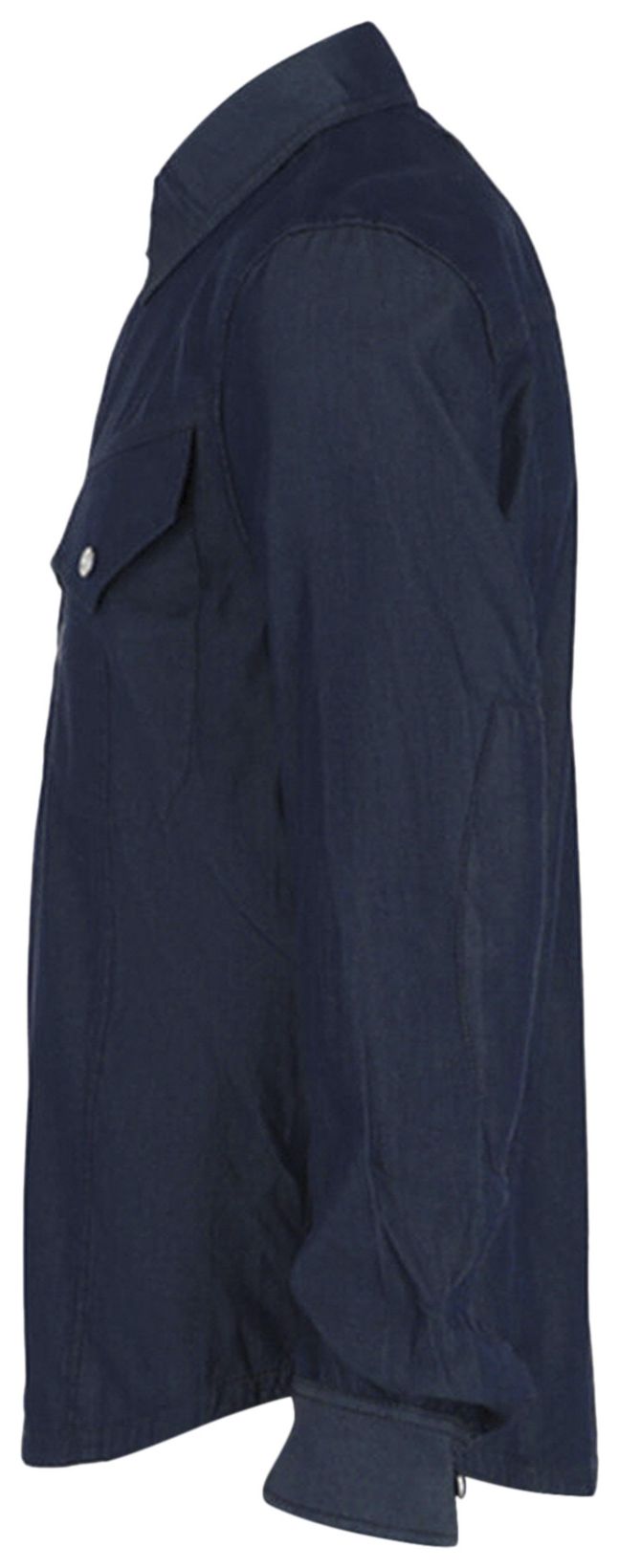 Ferragamo Denim Zipper Shirt Blue