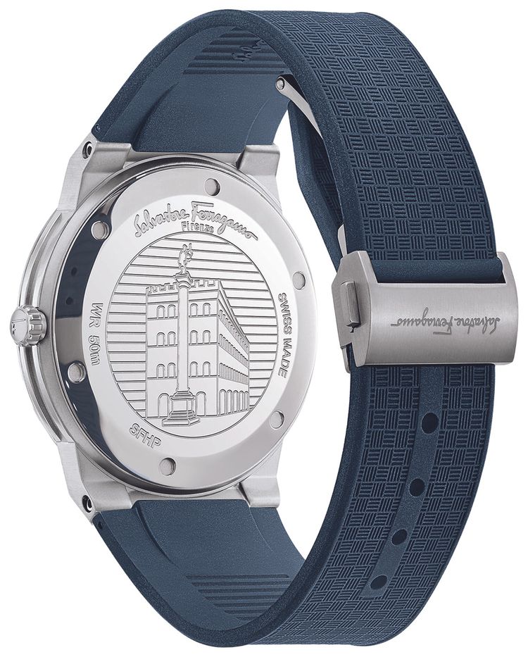 Ferragamo Sapphire Silicon Watch Stainless Steel