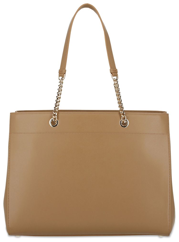 Ferragamo Vara Bow Smooth Leather Tote Camel