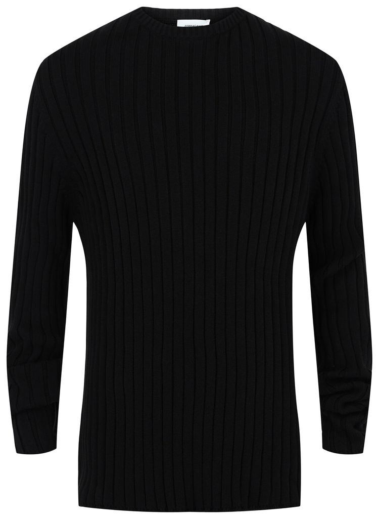 Ferragamo Ribbed Knit Sweater Black
