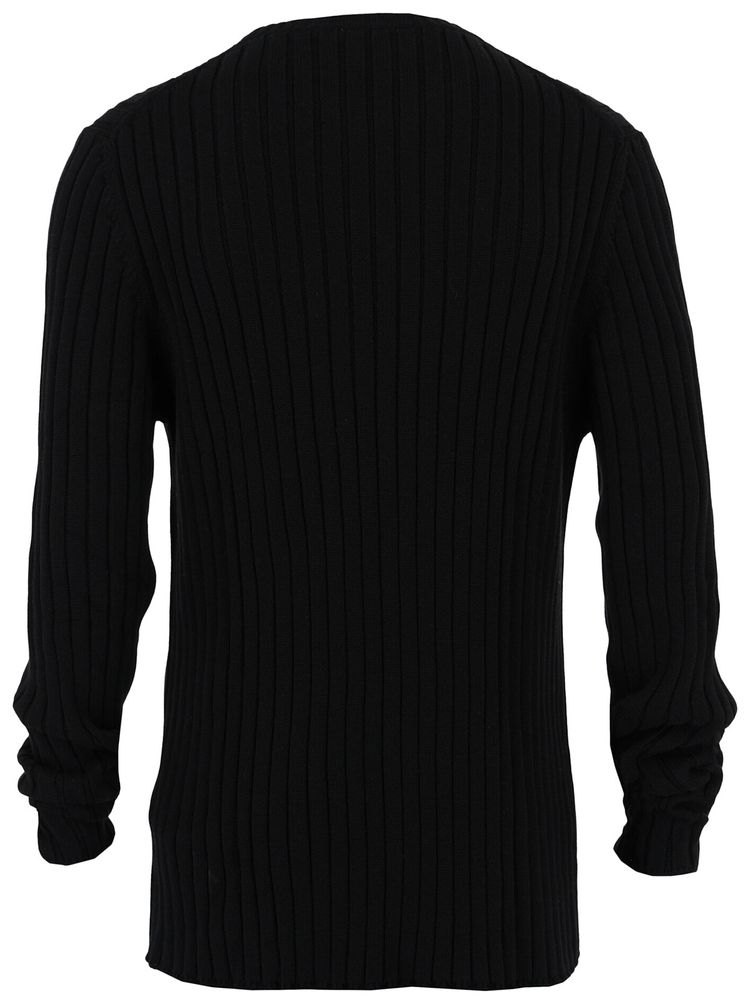 Ferragamo Ribbed Knit Sweater Black