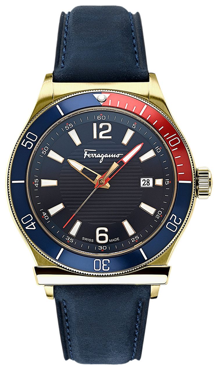 Ferragamo 1898 Sport Leather Watch Multicolor