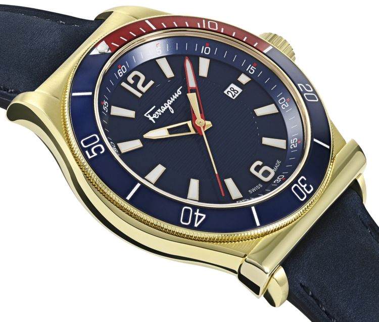 Ferragamo 1898 Sport Leather Watch Multicolor