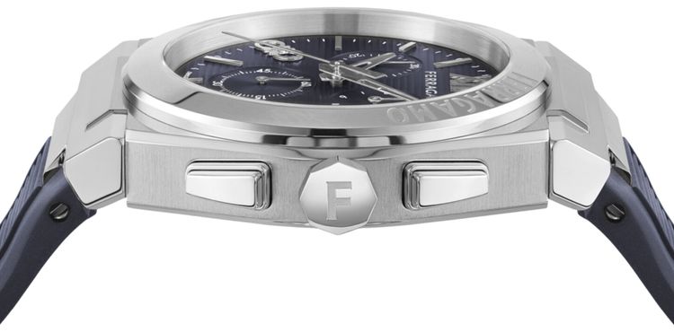 Ferragamo Vega Chrono Silicone Watch Stainless Steel