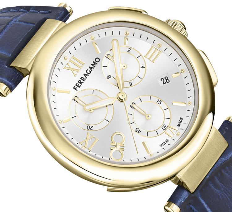 Ferragamo Legacy Chronograph Watch Gold