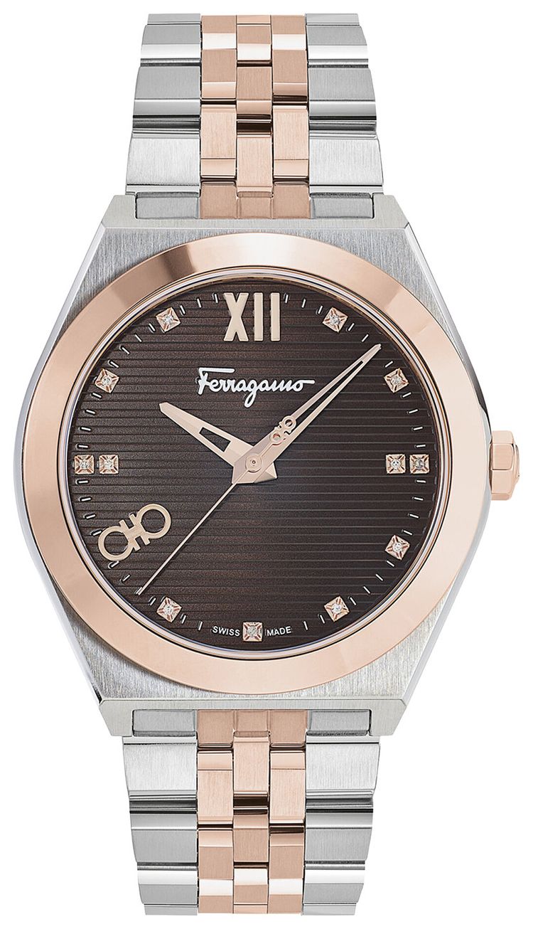 Ferragamo Vega New Diamond Watch Two Tone