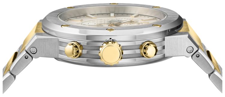 Ferragamo F 80 Chrono Bracelet Watch Two Tone