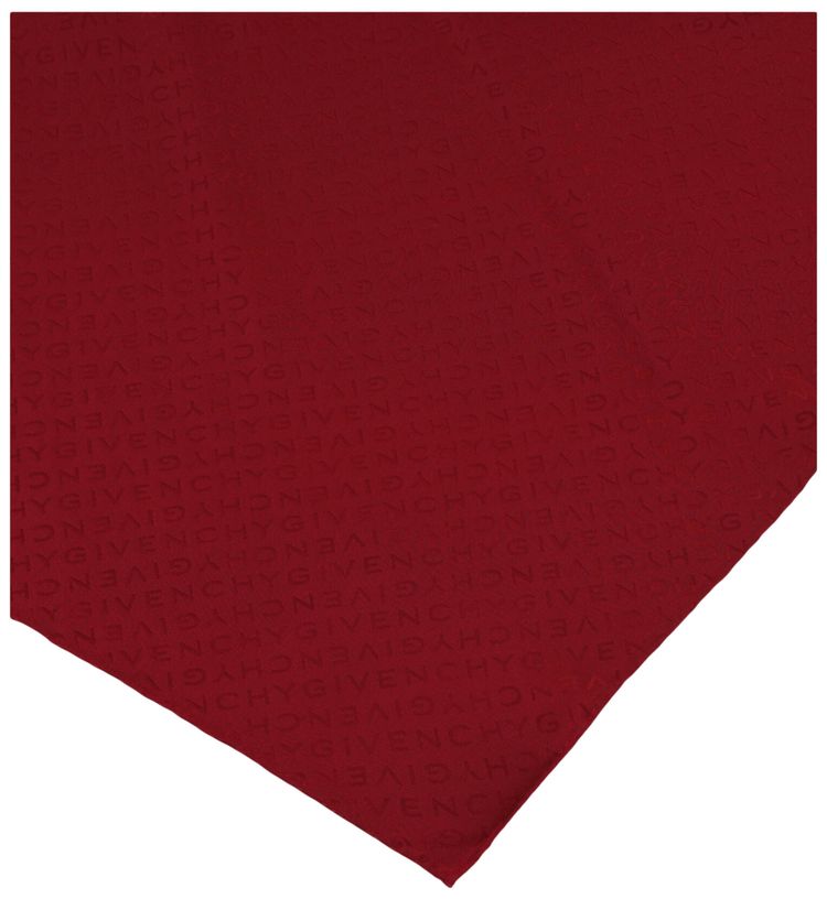 Givenchy Logo Printed Silk Scarf Red