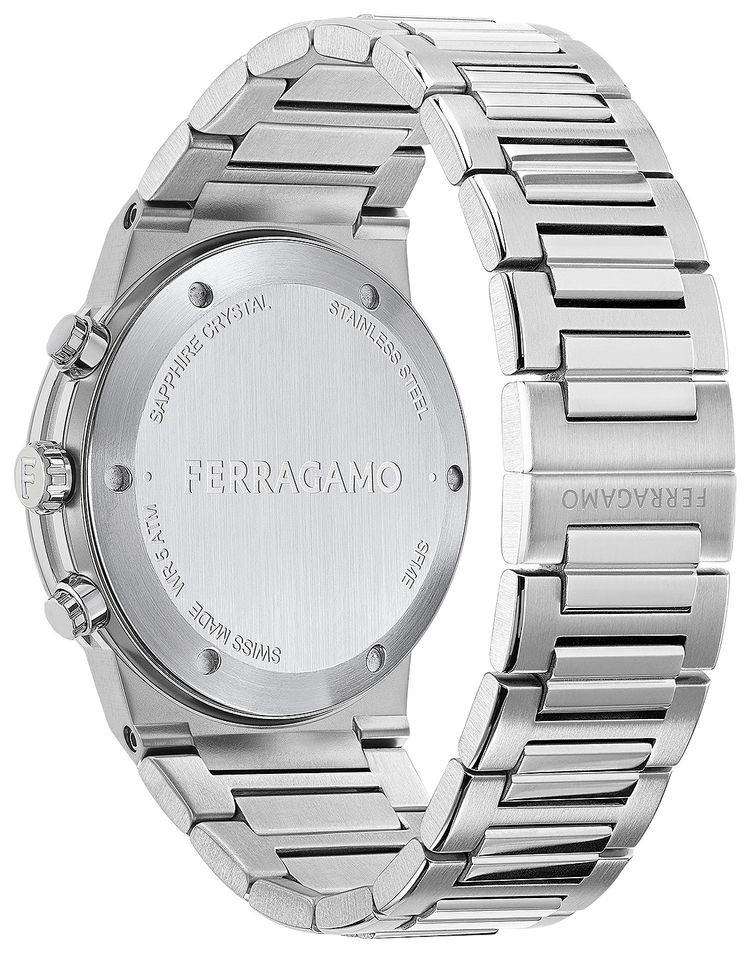 Ferragamo Sapphire Chrono Bracelet Watch Stainless Steel