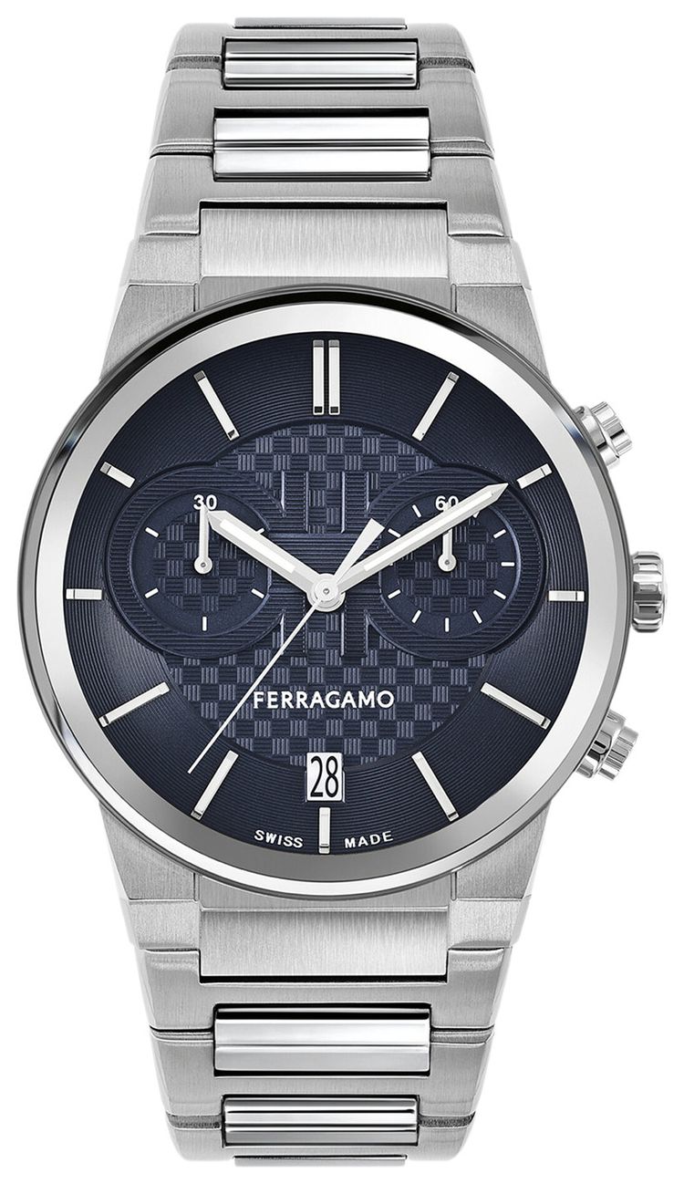 Ferragamo Sapphire Chrono Bracelet Watch Stainless Steel