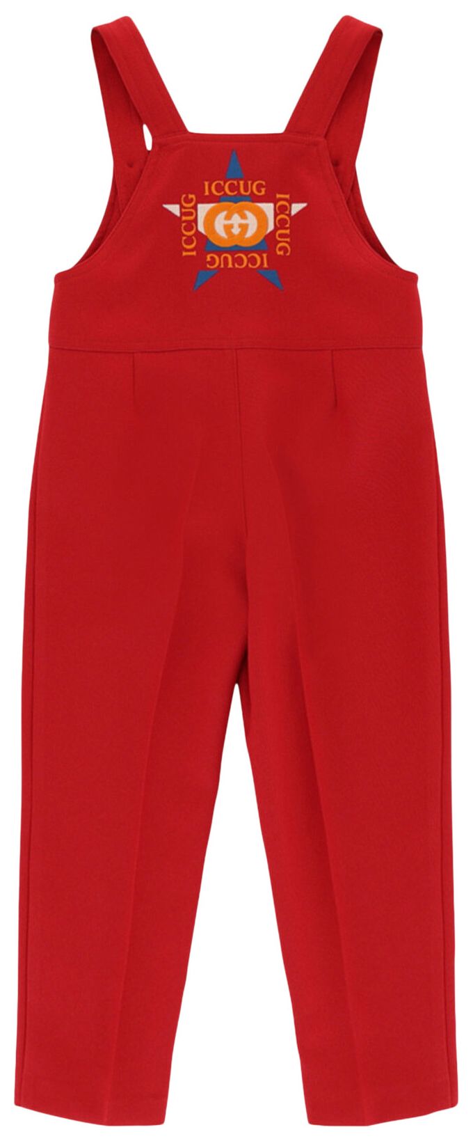 Gucci Embroidered Logo Overalls Red