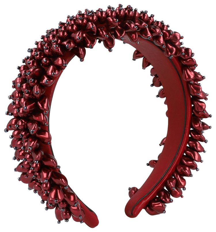 Gucci Beaded Headband Red