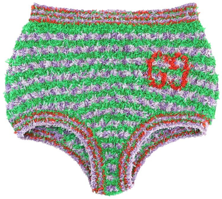 Gucci Fuzzy Striped Briefs Green