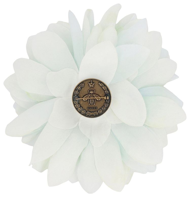 Gucci Flower Silk Brooch Blue