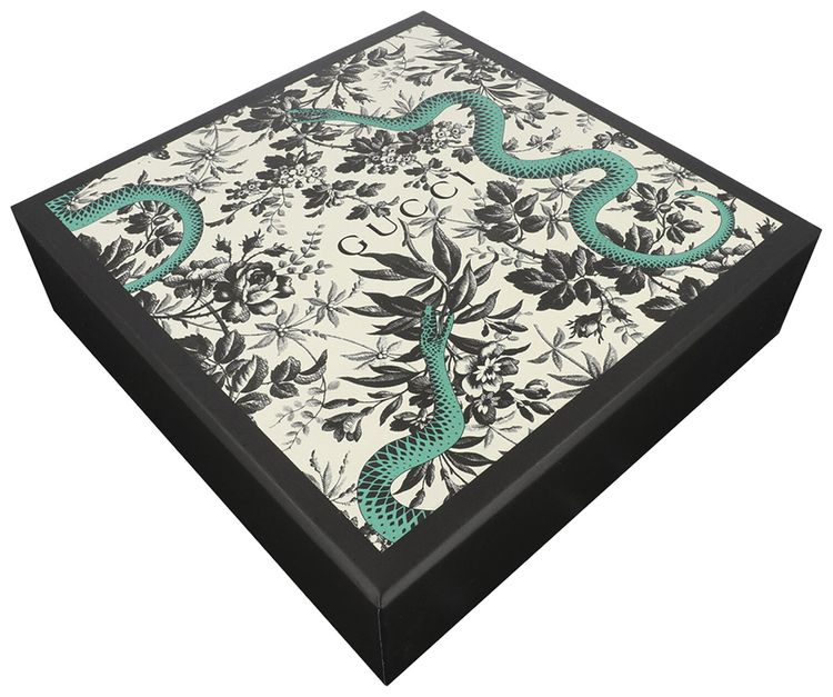 Gucci Flower Silk Brooch Blue