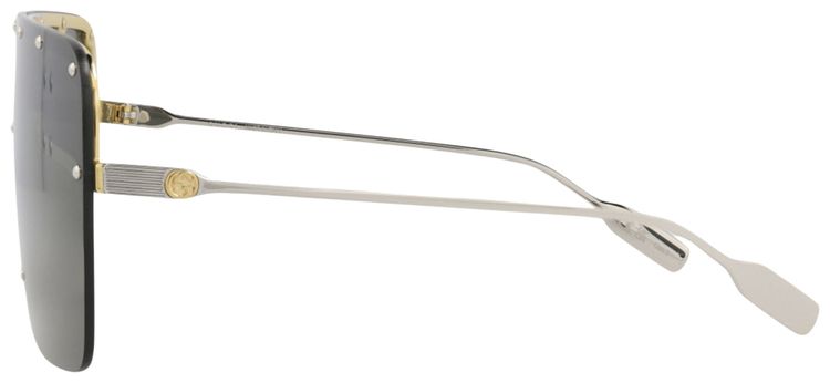 Gucci Shield Frame Metal Sunglasses GoldSilverGrey