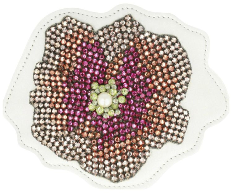 Gucci Sequined Floral Sneaker Patch White