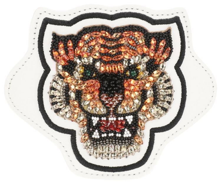 Gucci Crystal Tiger Head Ace Sneaker Patch White