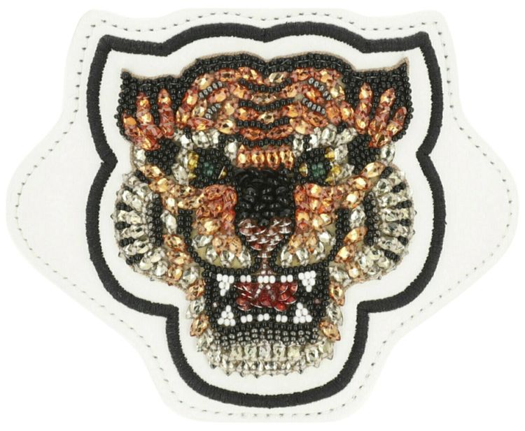 Gucci Crystal Tiger Head Ace Sneaker Patch White