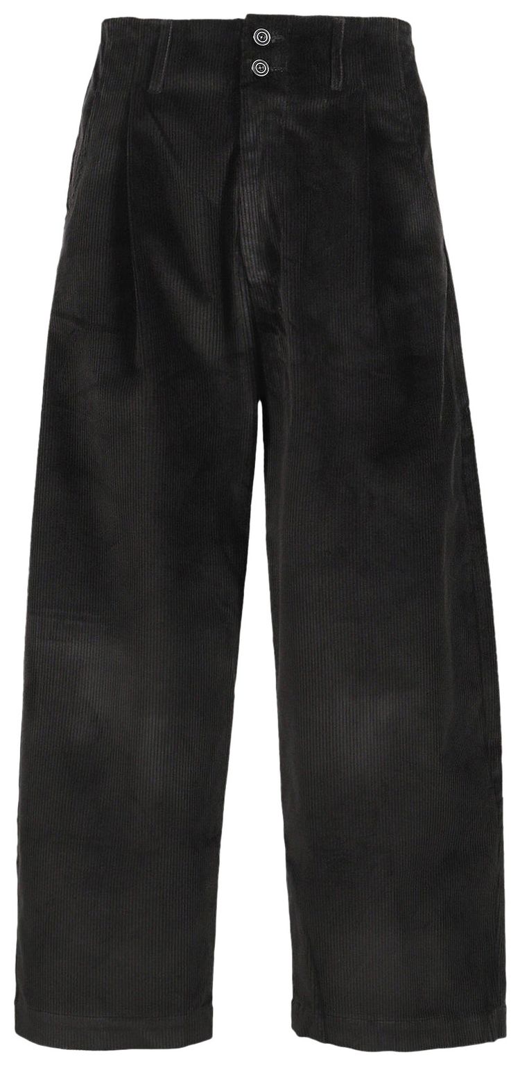 Nicholas Daley Wide Leg Pleated Trouser Black
