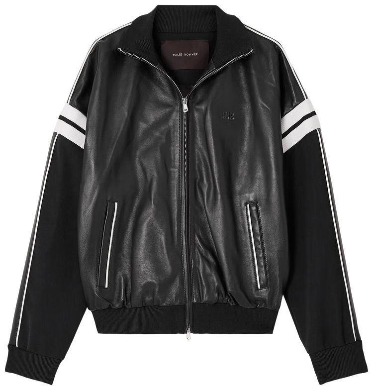 Wales Bonner Nomad Leather Jacket Black