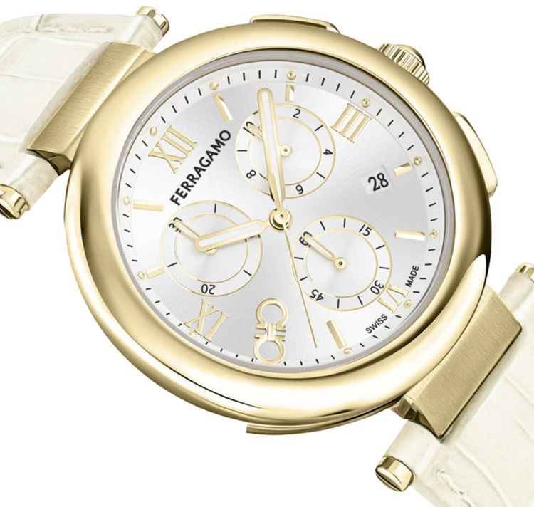 Ferragamo Legacy Chronograph Watch Gold