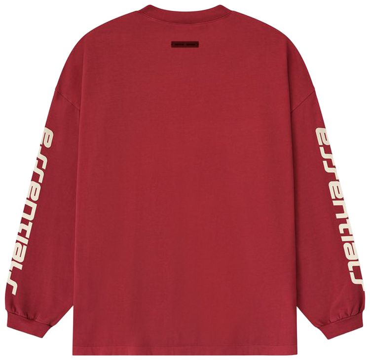 Fear of God Essentials 90s Long Sleeve Tee Crimson