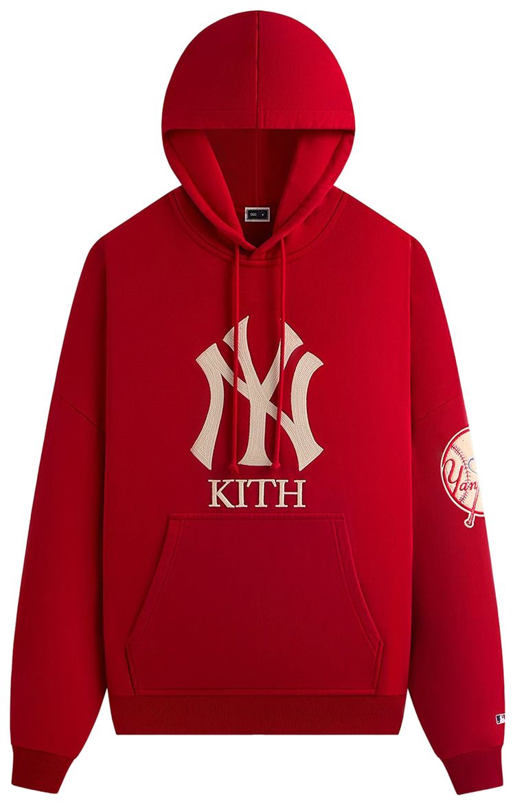 Kith For The New York Yankees Plush Fleece Cropped Braxton Hoodie Fame
