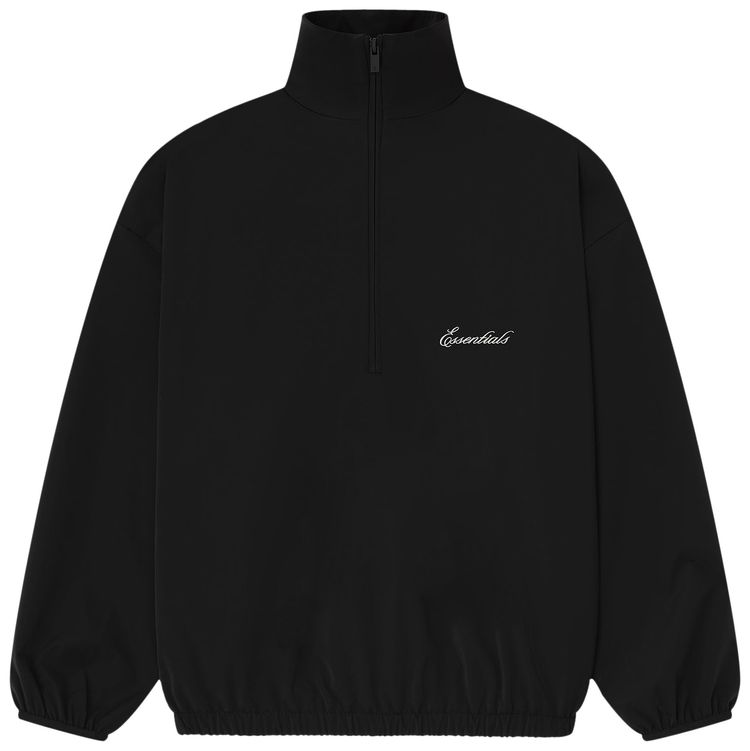 Fear of God Essentials Sporty Nylon Half Zip Jet Black