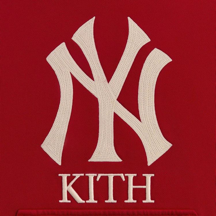 Kith For The New York Yankees Plush Fleece Cropped Braxton Hoodie Fame