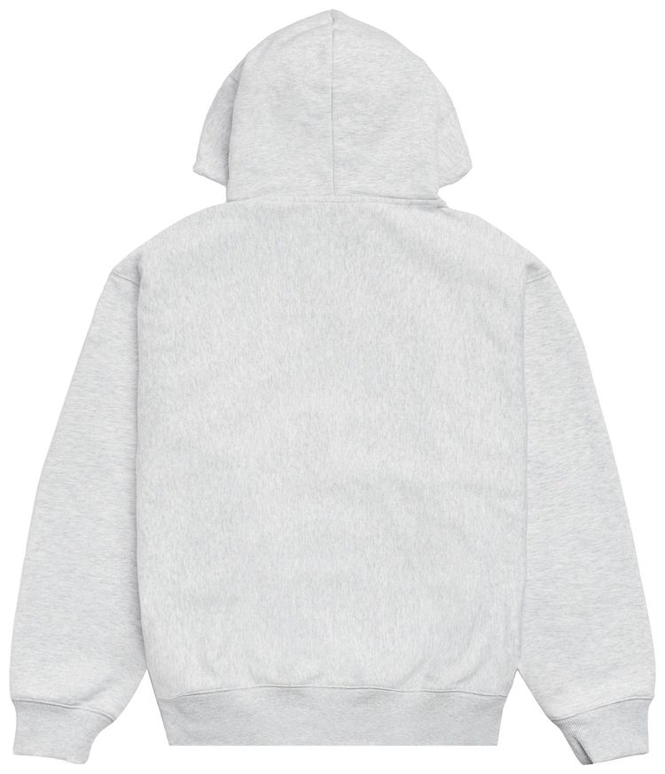 Stussy Double Stripe Embroidered Hoodie Ash Heather