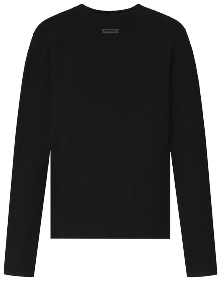 Fear of God Essentials Rib Long Sleeve Top Vintage Black