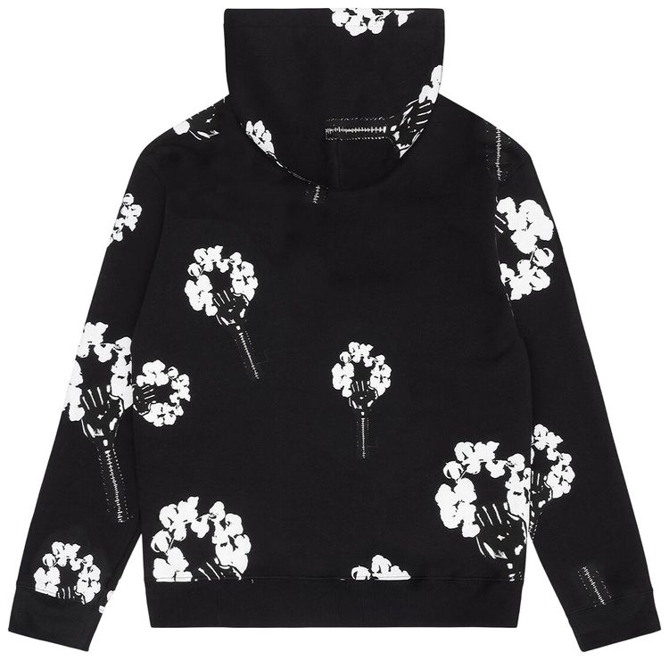 Denim Tears x Hardies Tears Fist Wreath Hoodie Black