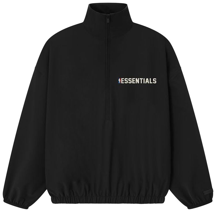 Fear of God Essentials Nylon NBA 12 Zip Track Jacket Black