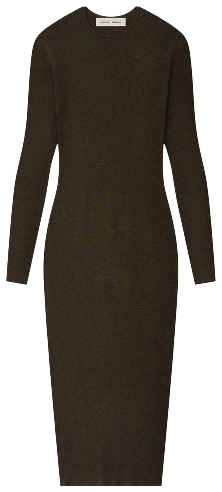 Fear of God Essentials Rib Long Sleeve Dress Brown