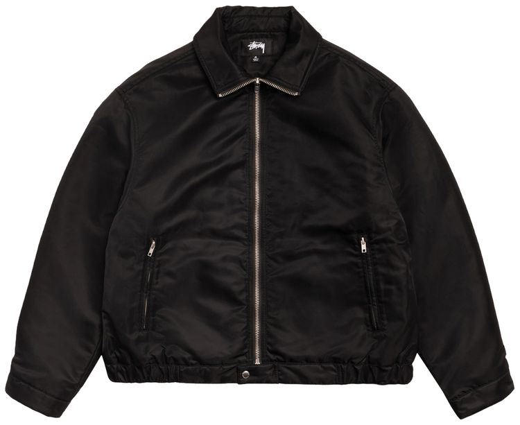 Stussy Pile Lined Zip Jacket Black