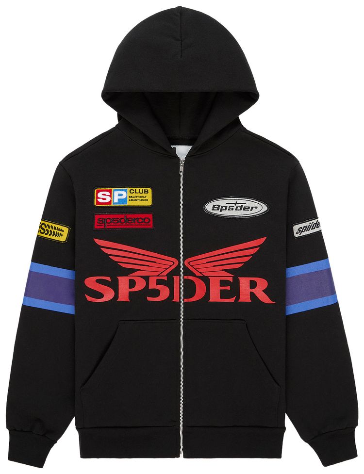 Sp5der GT Zip Hoodie Black