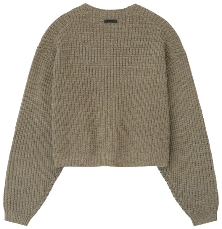 Fear of God Essentials Heavy Waffle Crewneck 90s Sweater Homestead Heather