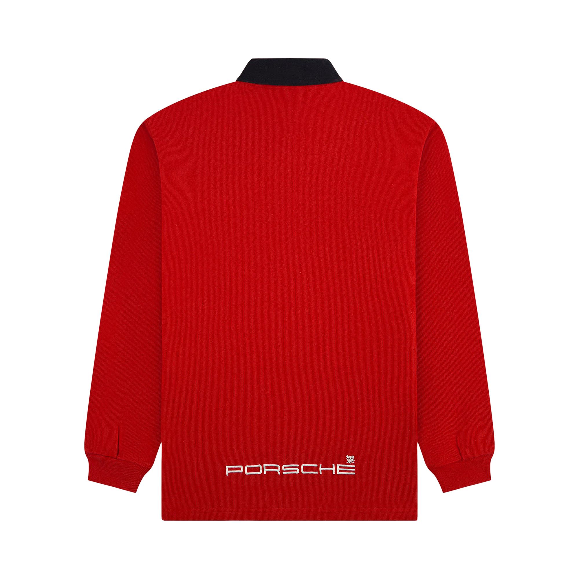 Buy Aimé Leon Dore x Porsche Crest Rugby 'Equestrian Red