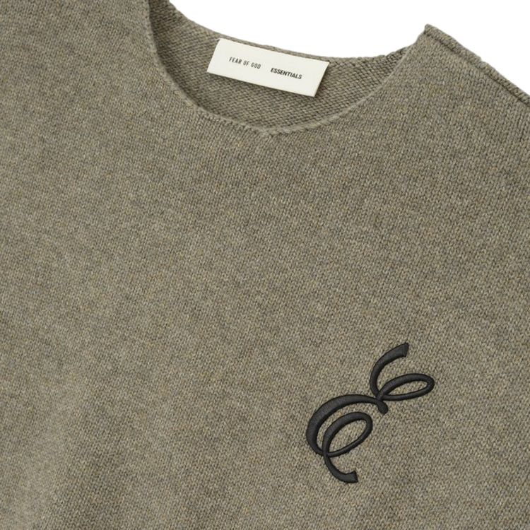 Fear of God Essentials Waffle Crewneck Sweater Homestead Heather