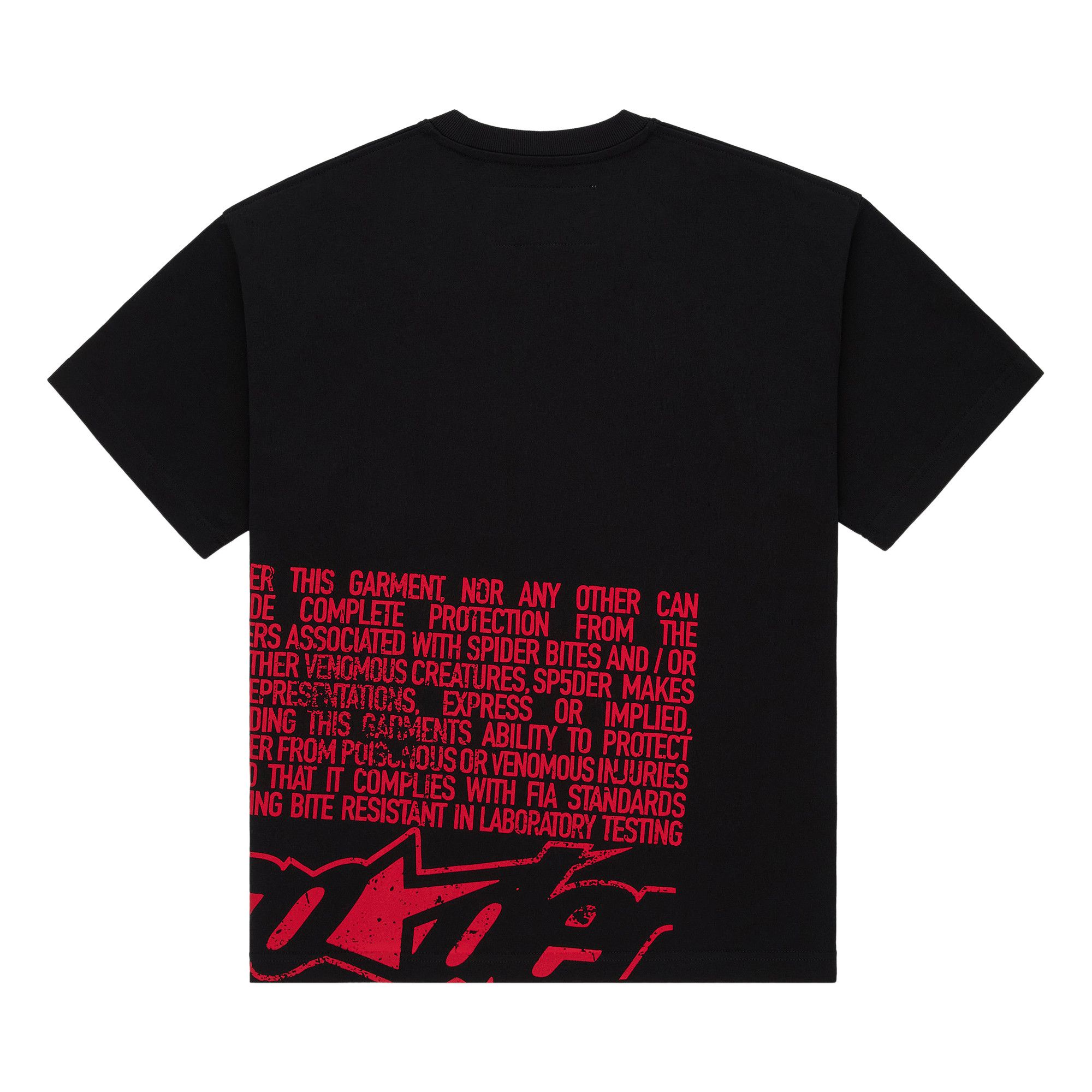 Buy Sp5der Disclaimer Tee 'Black' - TE015FW25BLK | GOAT