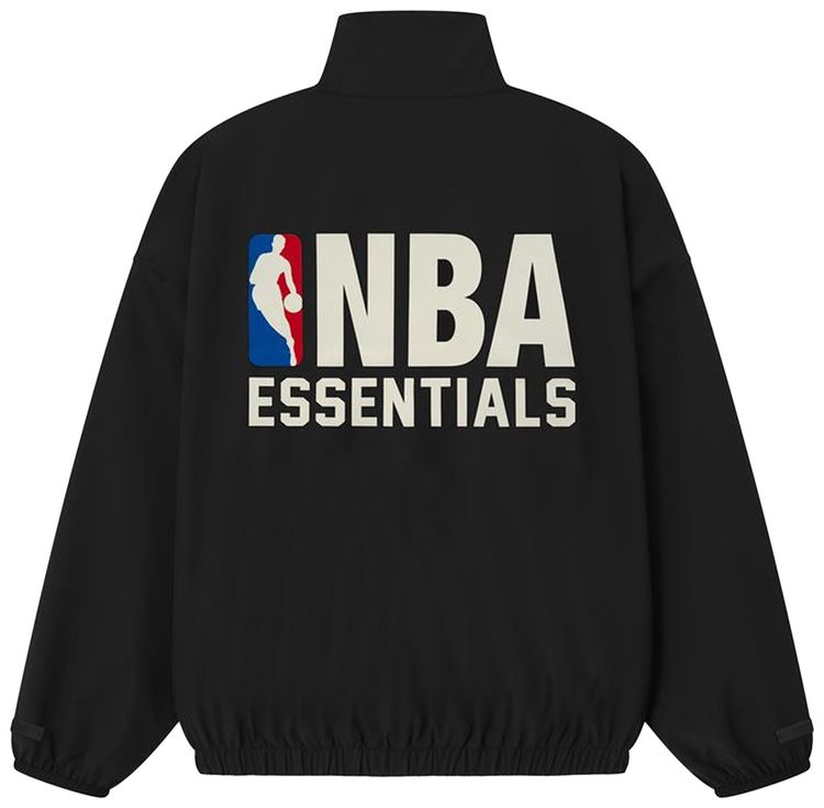 Fear of God Essentials Nylon NBA 12 Zip Track Jacket Black