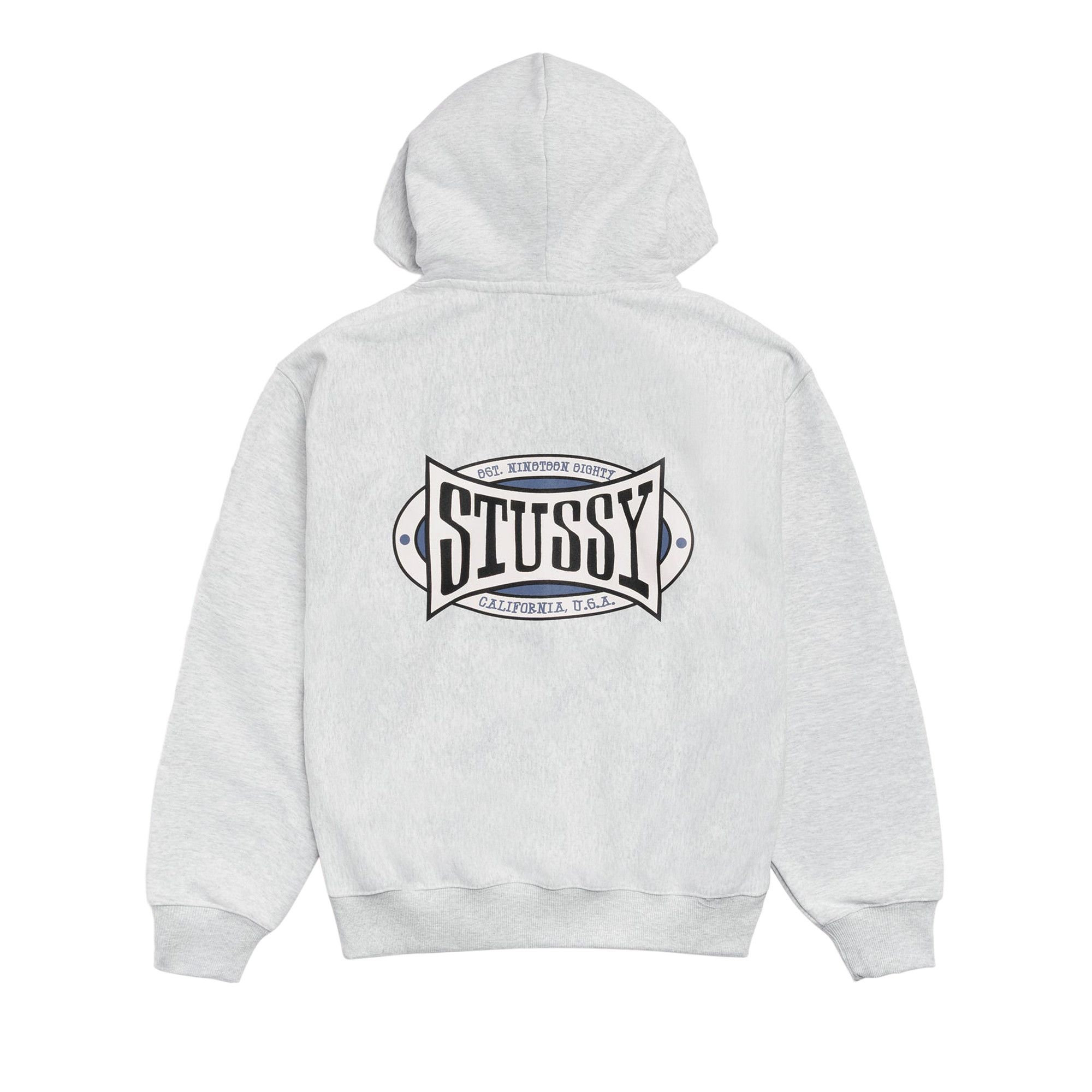 Buy Stussy Champion Oval Zip Hoodie 'Ash Heather' - 1975144 ASH | GOAT