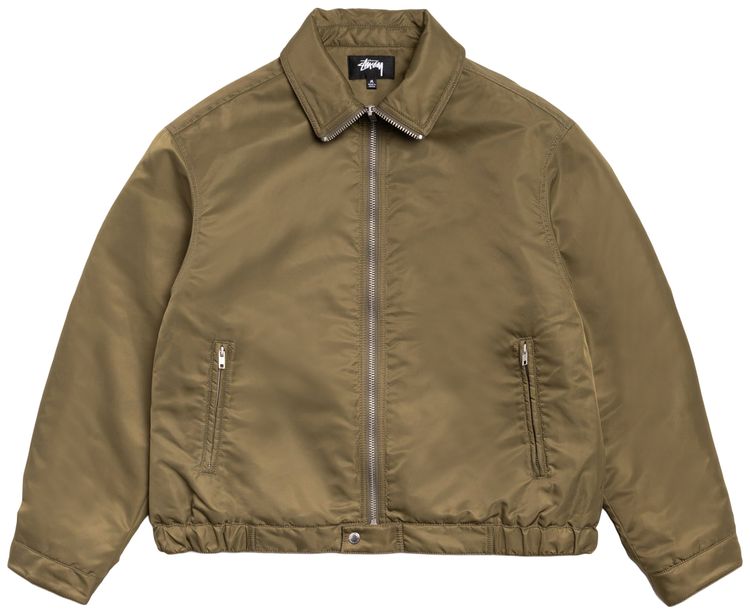 Stussy Pile Lined Zip Jacket Olive