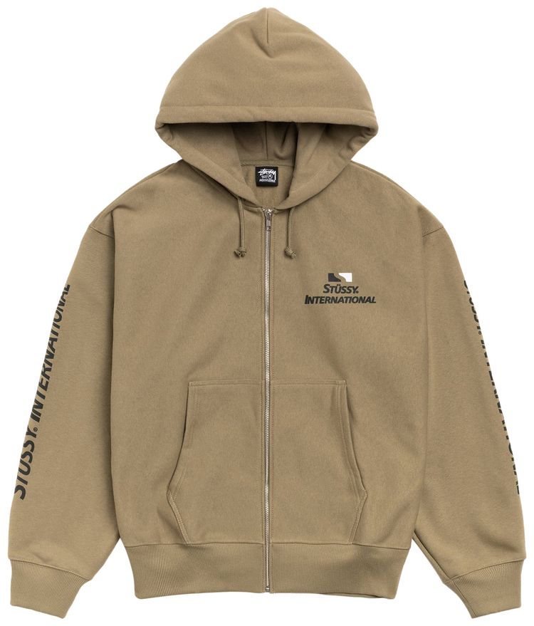 Stussy International Zip Hoodie Army