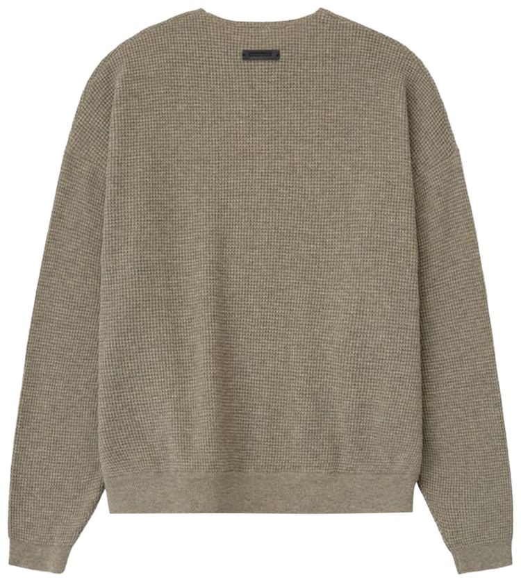 Fear of God Essentials Waffle Crewneck 90s Sweater Homestead Heather