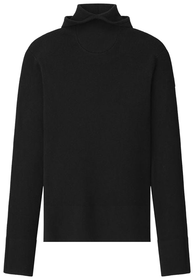 Fear of God Essentials Long Sleeve Hooded Rib Top Vintage Black