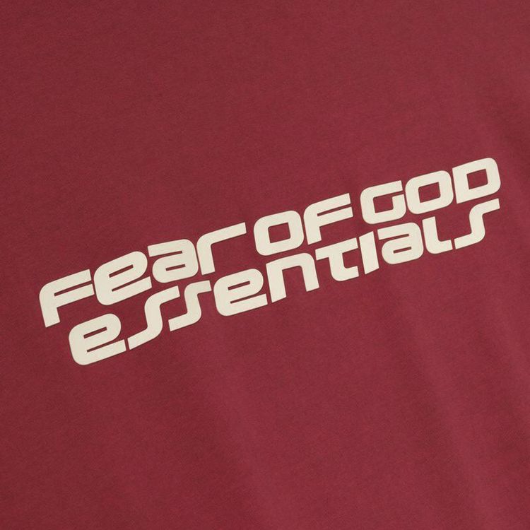 Fear of God Essentials 90s Long Sleeve Tee Crimson