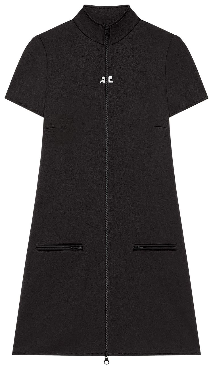 Courreges Interlock Tracksuit Mini Dress Black